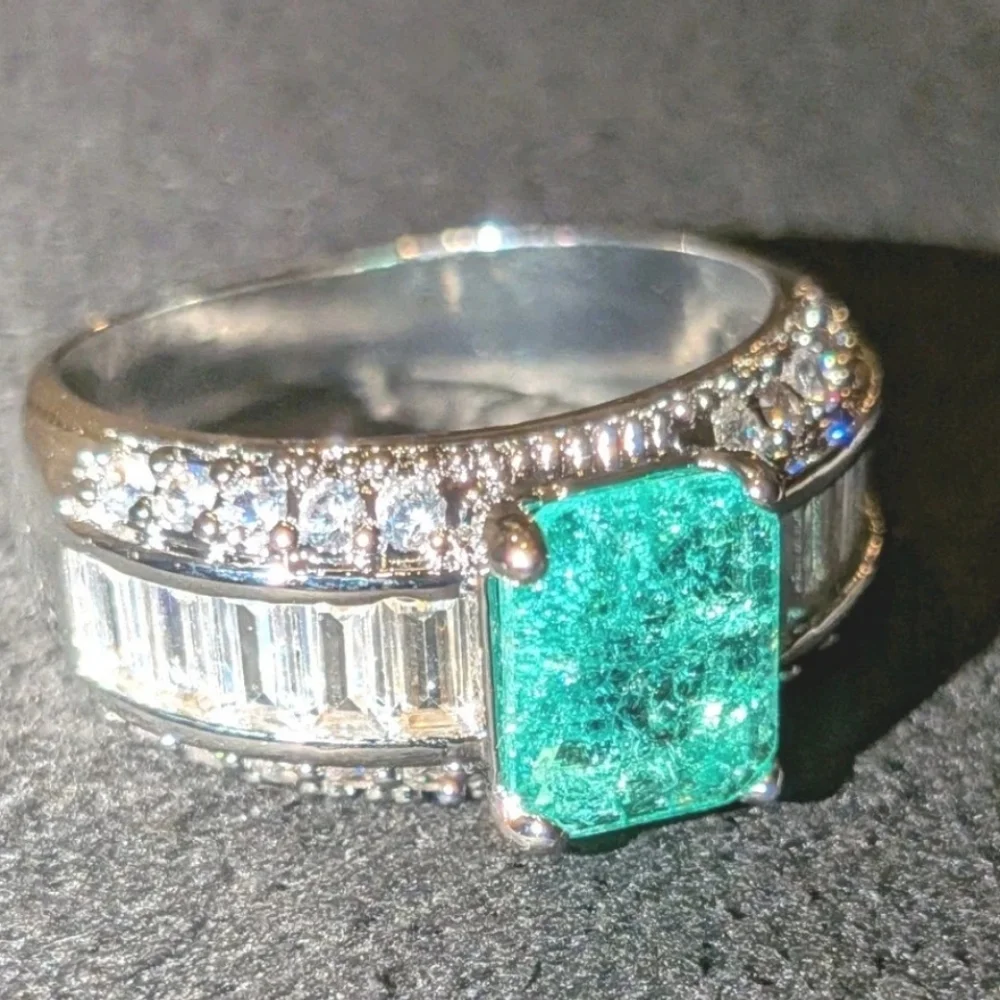 5 Ct Unisex Lab Created Diamond Sterling Silver 925 Ring For Male Or Female Sz 9